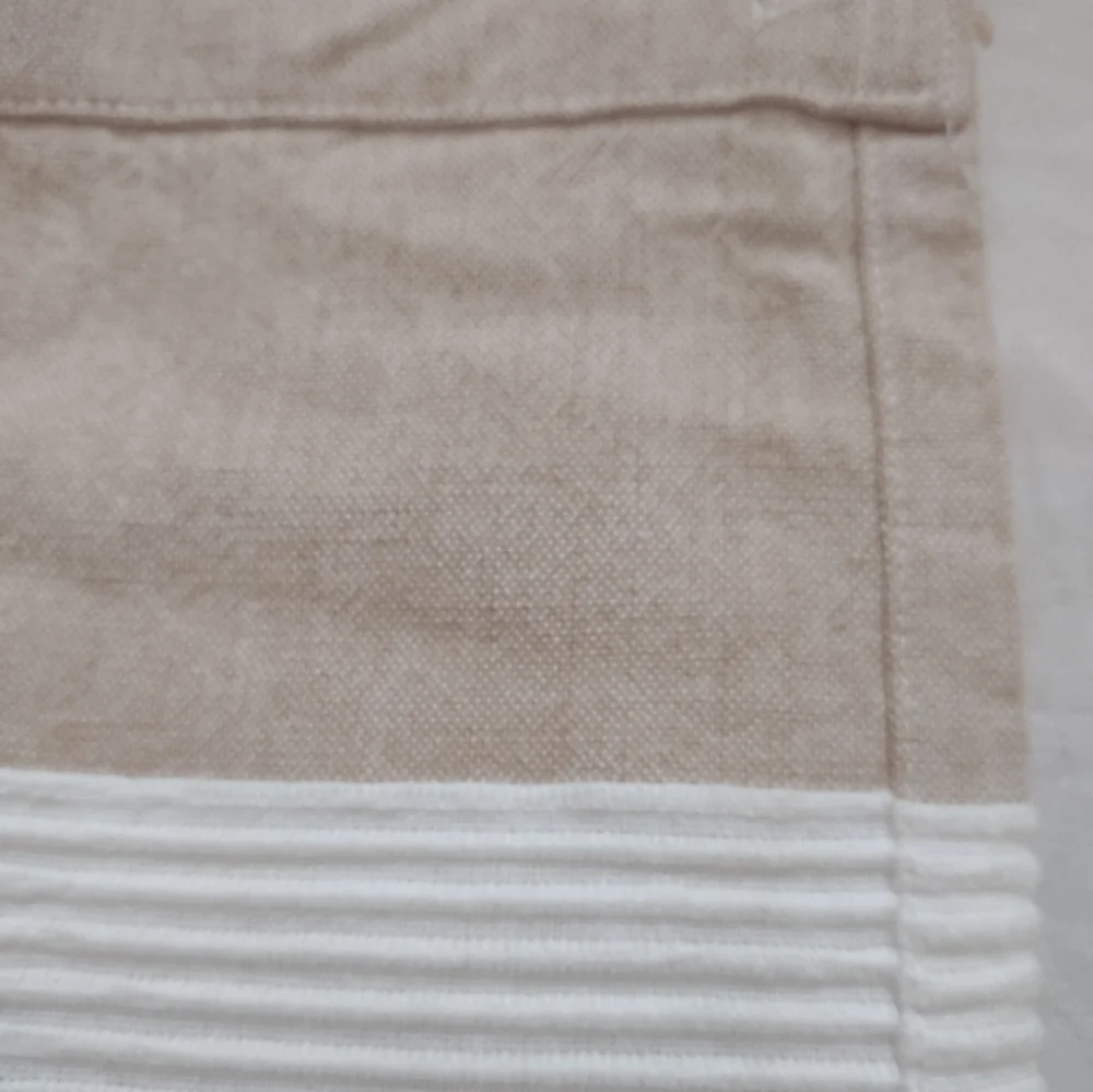 Cotton textured stripes shower curtain